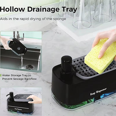 2-in-1 Dual Soap Dispenser with Sponge Holder