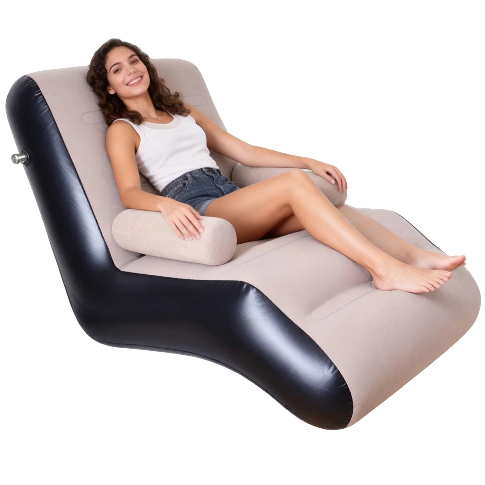 Inflatable Deck Chair with Air Pump