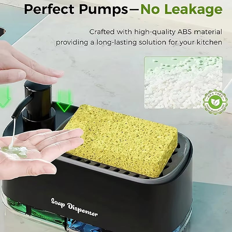 2-in-1 Dual Soap Dispenser with Sponge Holder