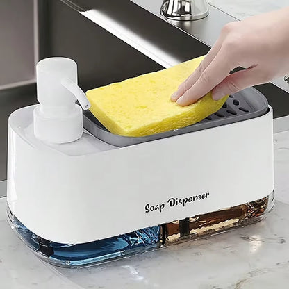 2-in-1 Dual Soap Dispenser with Sponge Holder
