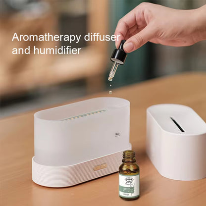 3-in-1 Flame Air Diffuser – Essential Oil Humidifier with LED Fire Effect & Cool Mist