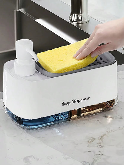 2-in-1 Dual Soap Dispenser with Sponge Holder