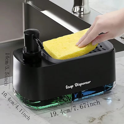 2-in-1 Dual Soap Dispenser with Sponge Holder